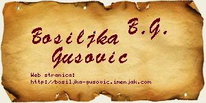 Bosiljka Gušović vizit kartica